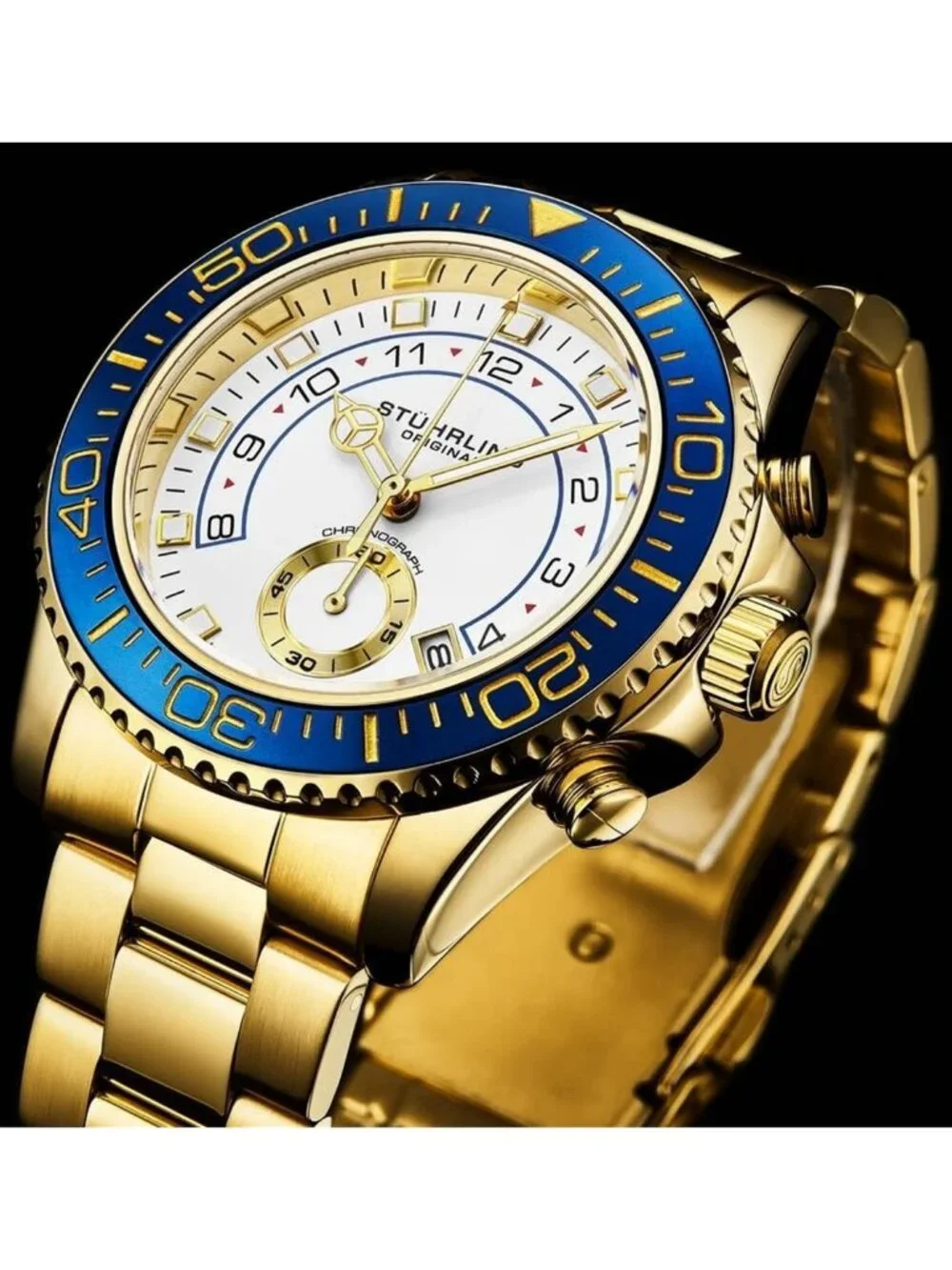 NWT Stuhrling Original Aquadiver Quartz White Dial Men's Watch